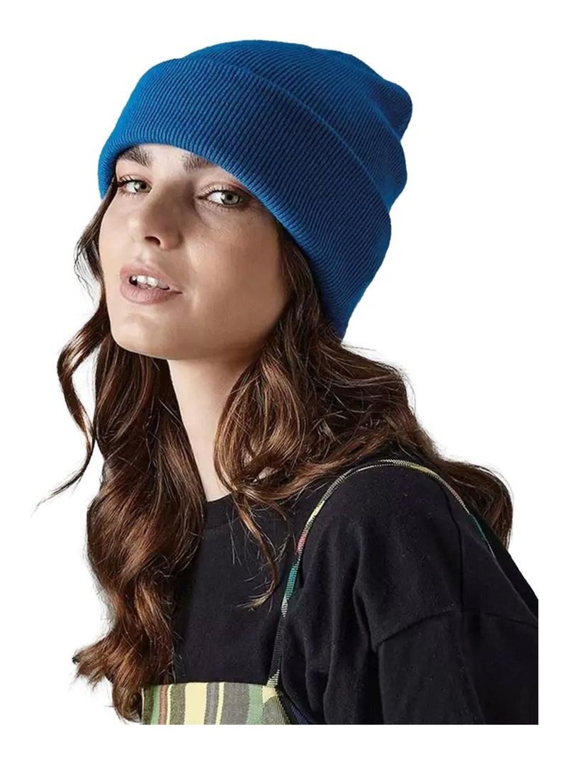 Beechfield Bonnet à manchettes original pour adultes, unisexe Bleu saphir - Kiabi