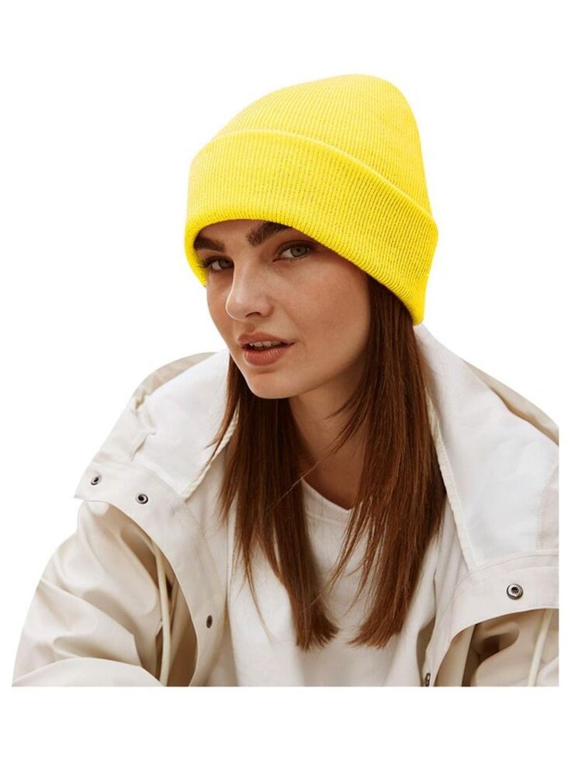 Beechfield Bonnet à manchettes original pour adultes, unisexe Jaune - Kiabi