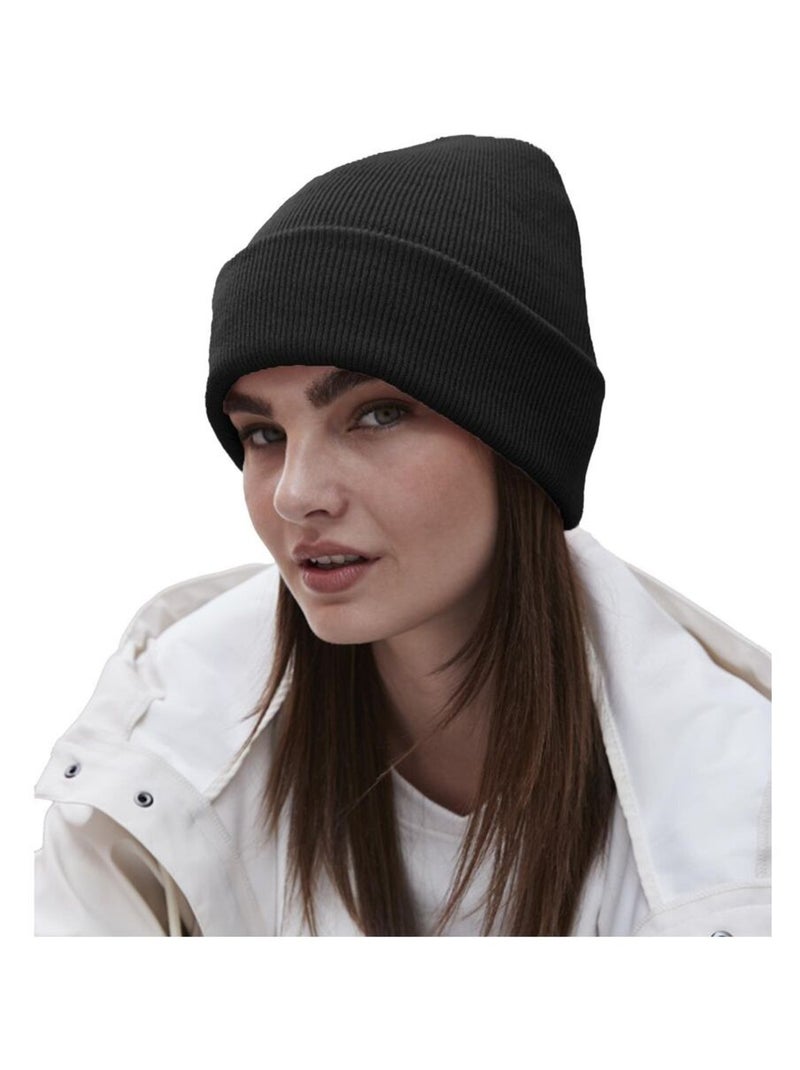 Beechfield Bonnet à manchettes original pour adultes, unisexe Noir - Kiabi