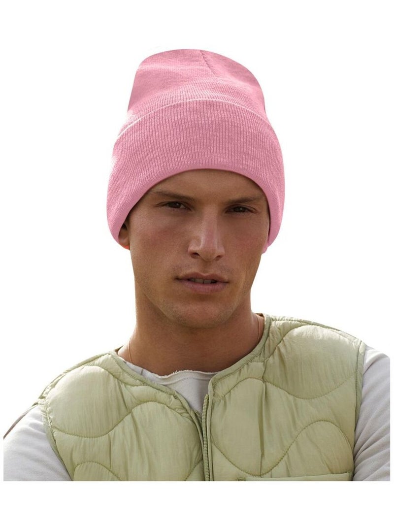 Beechfield Bonnet à manchettes original pour adultes, unisexe Rose pâle - Kiabi