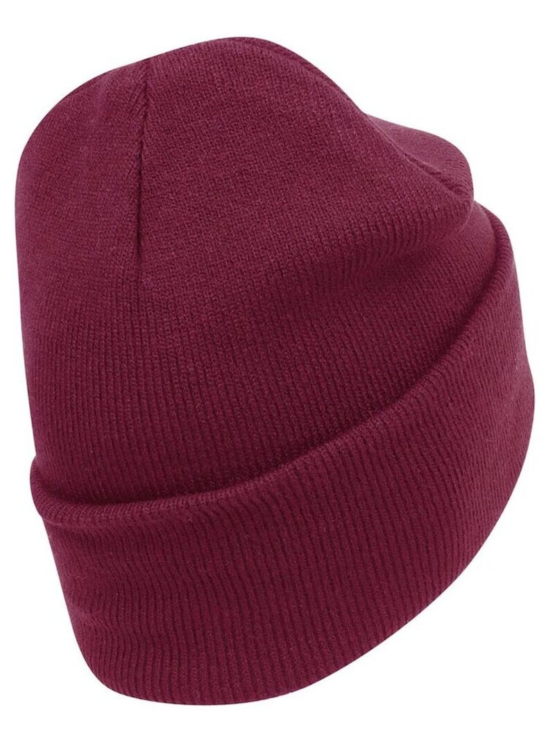 Beechfield Bonnet à revers en coton biologique original Bordeaux - Kiabi