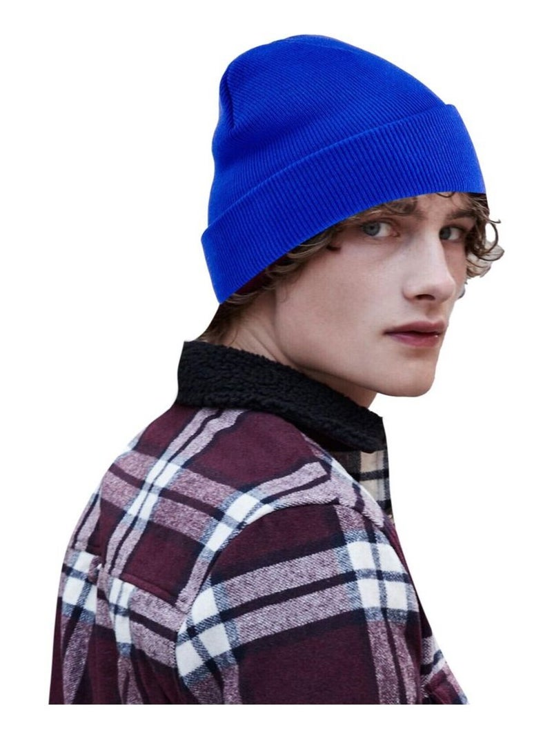 Beechfield Bonnet à revers recyclé original Bleu roi - Kiabi