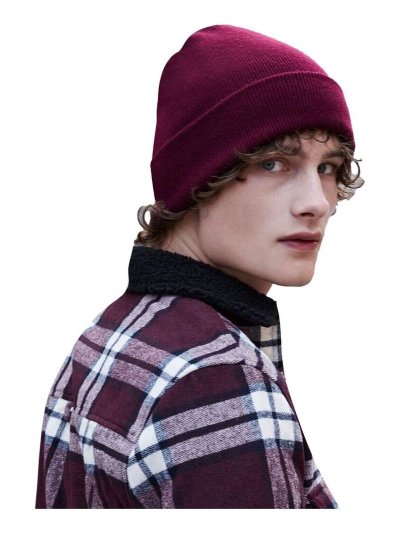 Beechfield Bonnet à revers recyclé original Bordeaux - Kiabi