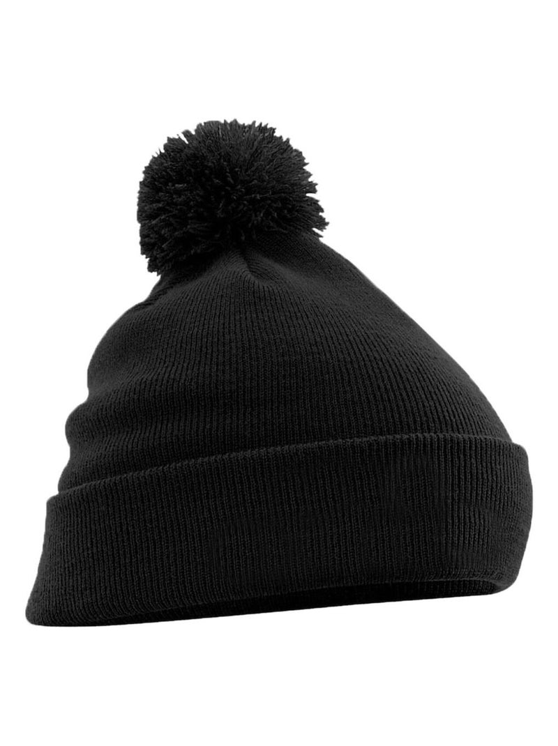 Beechfield Bonnet en coton biologique Snowstar Noir - Kiabi