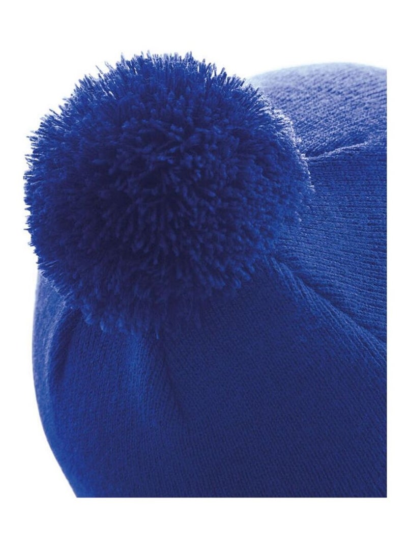 Beechfield Bonnet Pom Pom Original Bleu roi - Kiabi