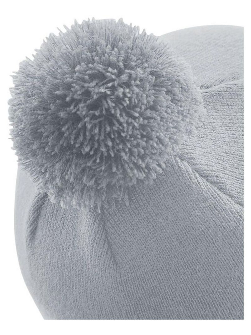 Beechfield Bonnet Pom Pom Original Gris clair - Kiabi