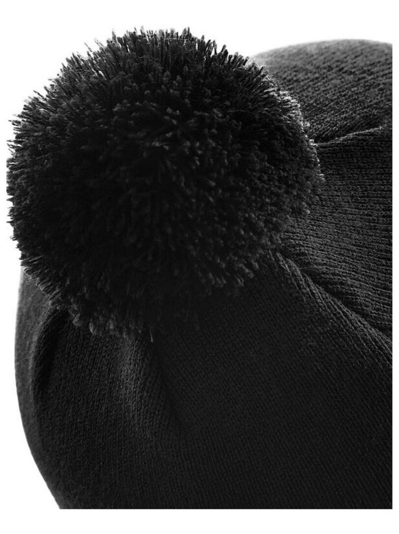 Beechfield Bonnet Pom Pom Original Noir - Kiabi