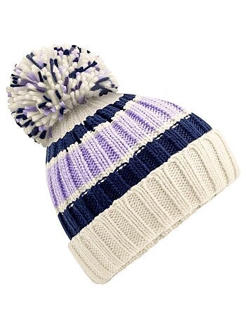 Beechfield Bonnet rayé Hygge
