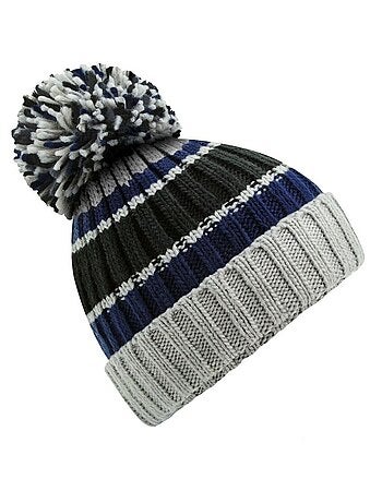 Beechfield Bonnet rayé Hygge