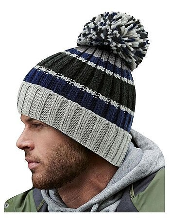 Beechfield Bonnet rayé Hygge