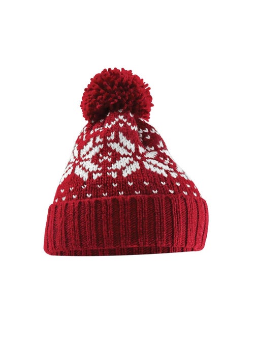 Beechfield Bonnet Snowstar Fair Isle unisexe adulte - Kiabi