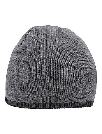 Beechfield Bonnet tricoté bicolore unisexe adulte