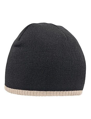 Beechfield Bonnet tricoté bicolore unisexe adulte