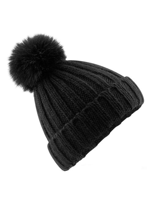 Beechfield Bonnet unisexe adulte Verbier Faux Fur Pom Pom Beanie - Kiabi