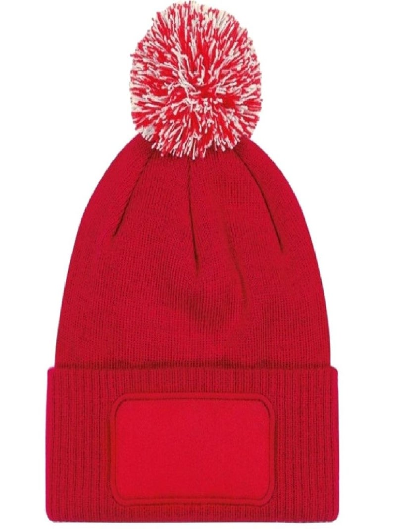 Beechfield Bonnet unisexe pour adultes Snowstar Printers Blanc Rouge Blanc - Kiabi