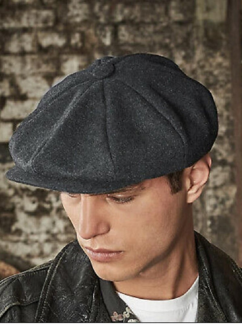 Beechfield Casquette Baker Boy unisexe en laine Melton pour adultes Gris foncé - Kiabi