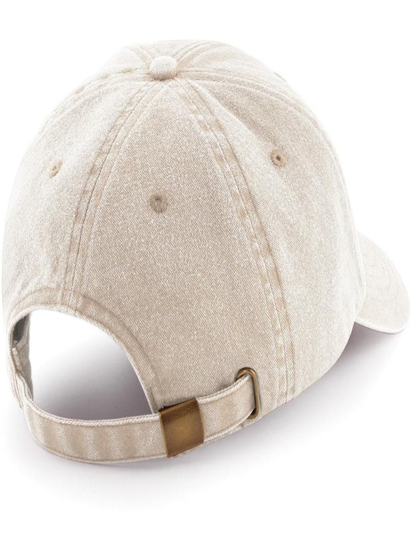 Beechfield Casquette unisexe à profil bas, aspect denim vintage Beige gris - Kiabi
