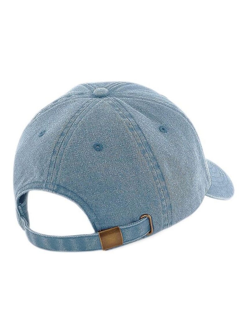 Beechfield Casquette unisexe à profil bas, aspect denim vintage Bleu clair - Kiabi