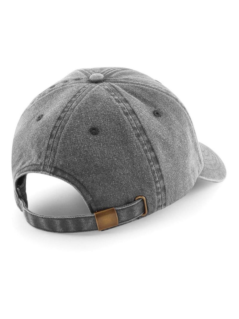 Beechfield Casquette unisexe à profil bas, aspect denim vintage Noir - Kiabi