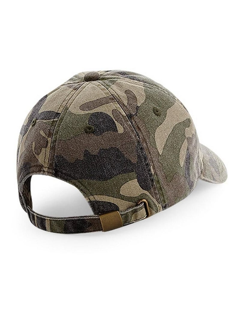 Beechfield Casquette unisexe à profil bas, aspect denim vintage Vert kaki - Kiabi