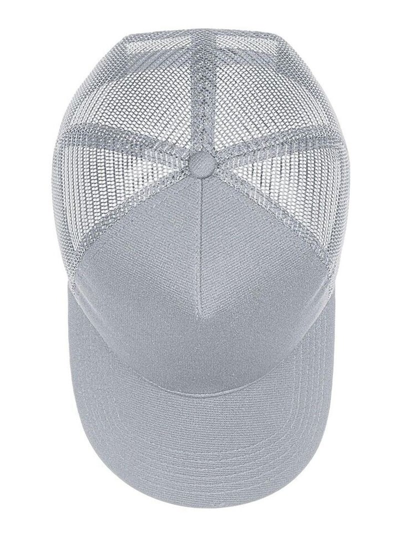 Beechfield Casquette unisexe adulte Microknit Snapback Trucker Cap Gris clair - Kiabi