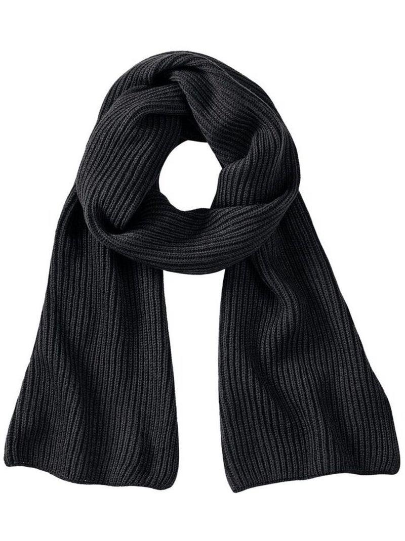 Beechfield Écharpe unisexe en tricot Metro adulte Noir - Kiabi