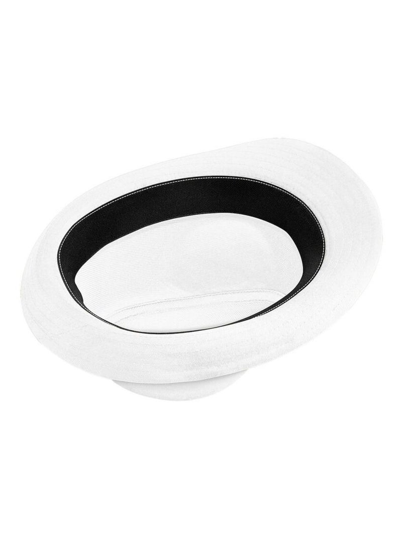 Beechfield Fedora unisexe pour adultes Blanc Noir - Kiabi