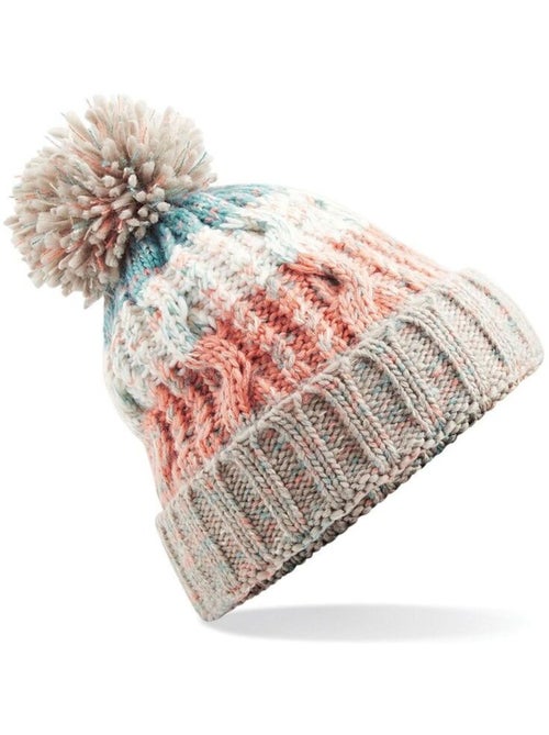 Beechfield Womens/Ladies Corkscrew Pom Pom Beanie - Kiabi