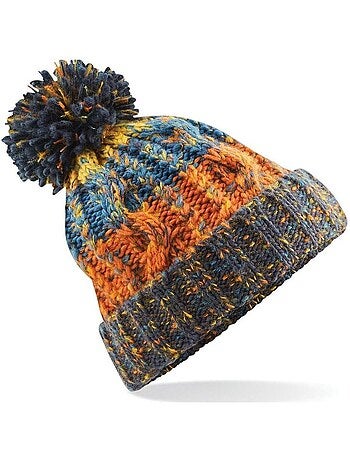 Beechfield Womens/Ladies Corkscrew Pom Pom Beanie