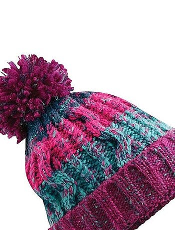 Beechfield Womens/Ladies Corkscrew Pom Pom Beanie