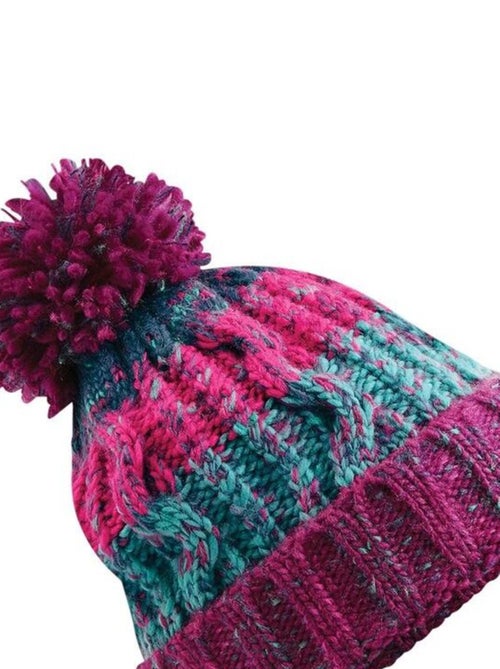 Beechfield Womens/Ladies Corkscrew Pom Pom Beanie - Kiabi