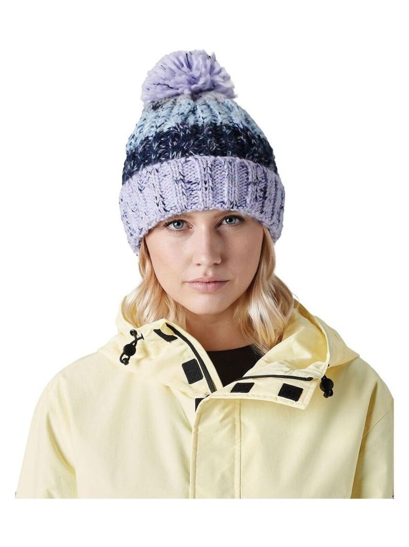 Beechfield Womens/Ladies Corkscrew Pom Pom Beanie Violet clair - Kiabi