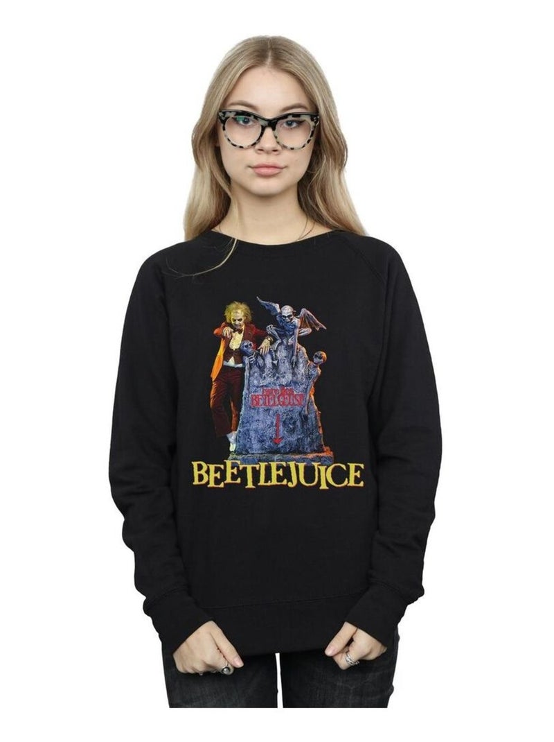 Beetlejuice - Sweat HERE LIES Noir - Kiabi