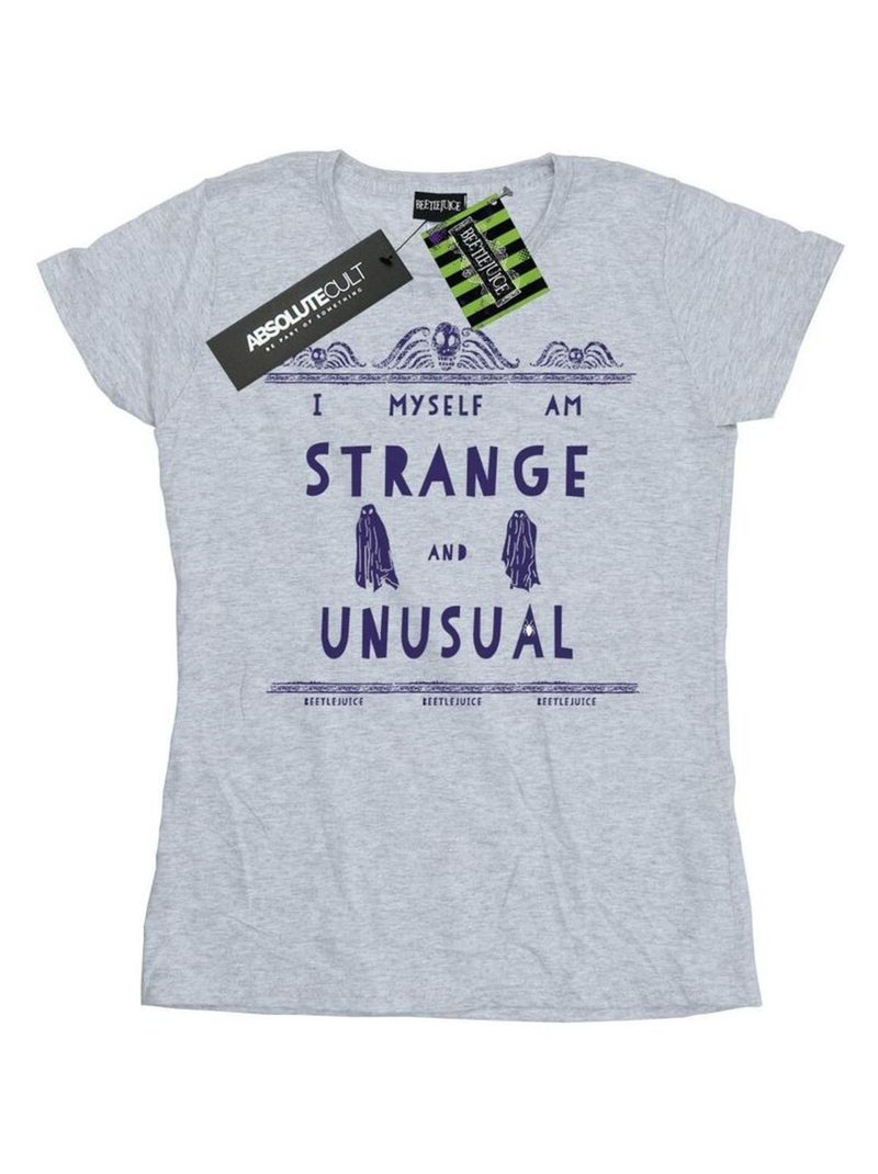 Beetlejuice - T-shirt STRANGE AND UNUSUAL Gris chiné - Kiabi