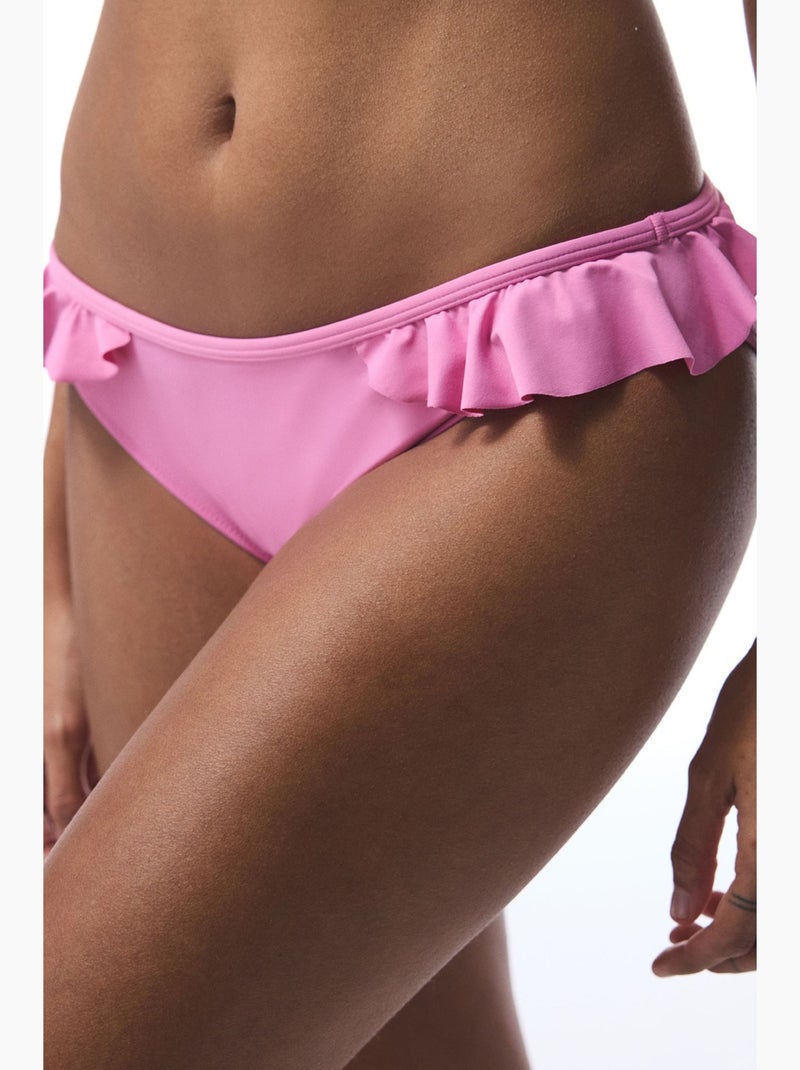 Begonia bas de bikini à volants penti Rose fluo/Solinotes - Kiabi