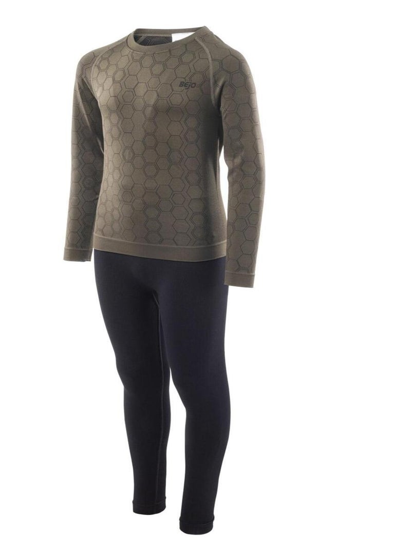 Bejo - Ensemble Sous-vêtements thermiques GRAR Noir Gris Noir - Kiabi