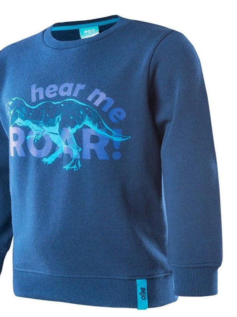 Bejo - Sweat motif/style Dinosaure YAKKO Bleu - Kiabi