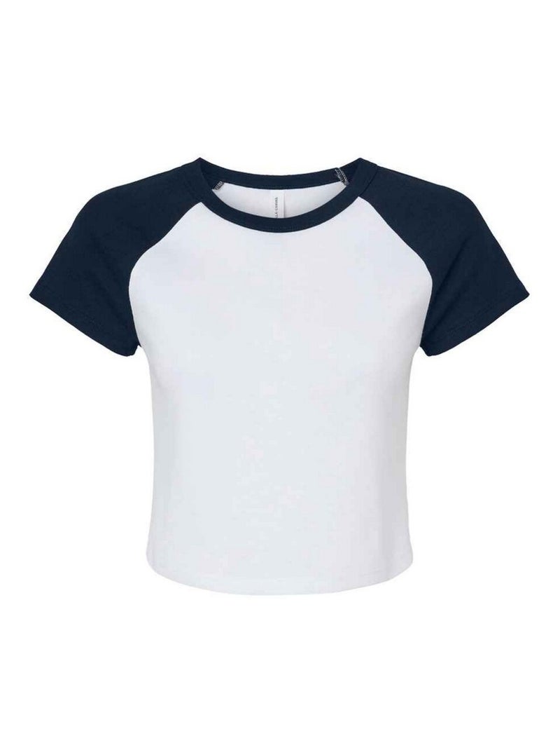 Bella + Canvas - Haut court BABY Blanc Bleu - Kiabi
