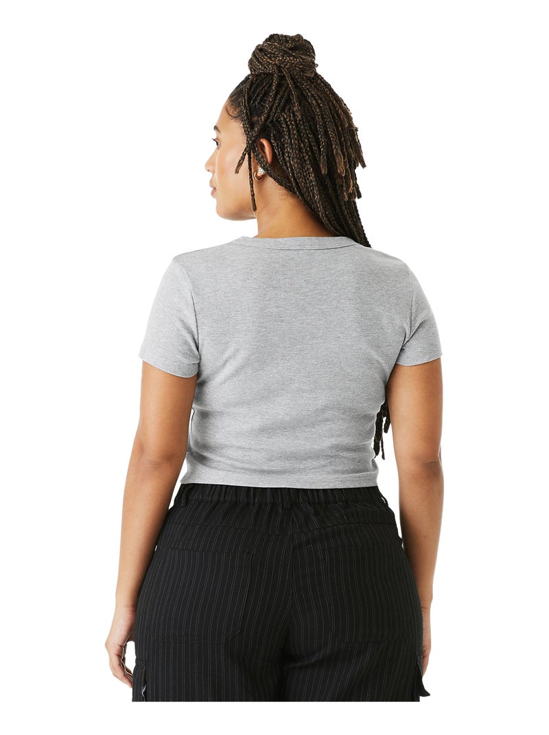 Bella + Canvas - Haut court BABY Gris Gris clair - Kiabi