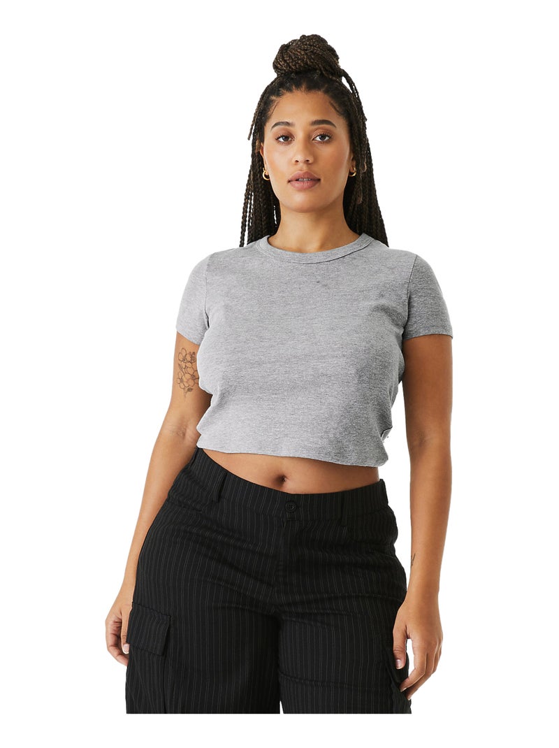 Bella + Canvas - Haut court BABY Gris Gris clair - Kiabi