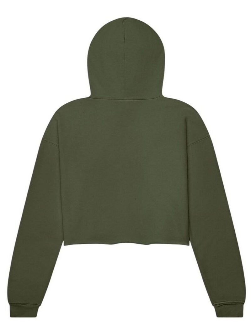 Bella + Canvas - Sweat court à capuche Vert kaki - Kiabi