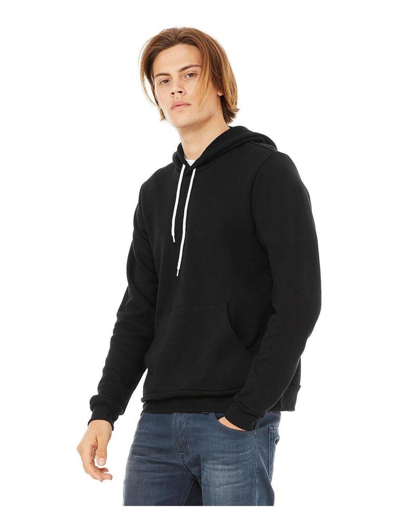 Bella + Canvas - Sweatshirt polaire à capuche Noir - Kiabi
