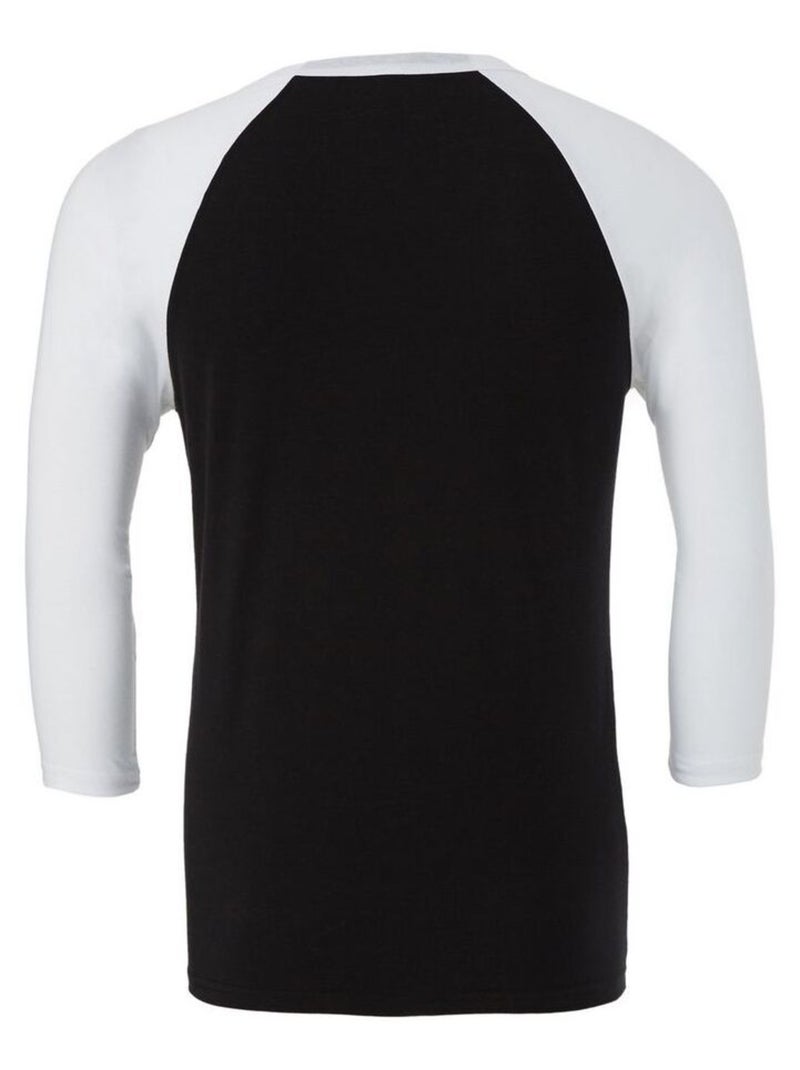 Bella + Canvas - T-shirt BASEBALL Noir Blanc - Kiabi