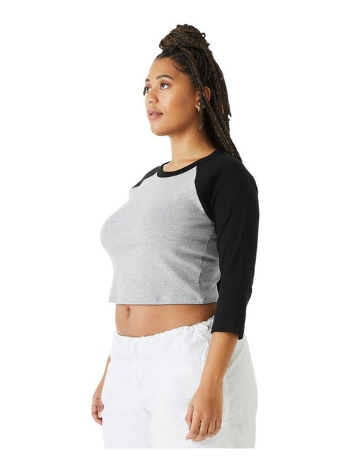 Bella + Canvas - T-shirt manches ¾ - Kiabi