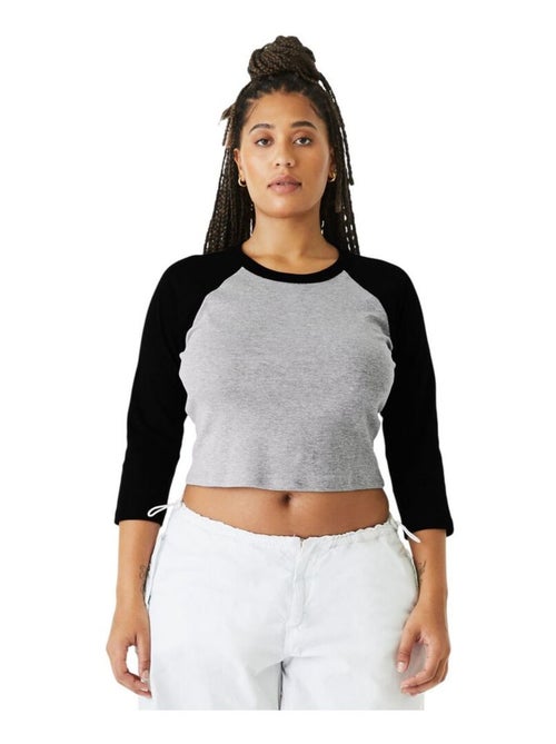 Bella + Canvas - T-shirt manches ¾ - Kiabi