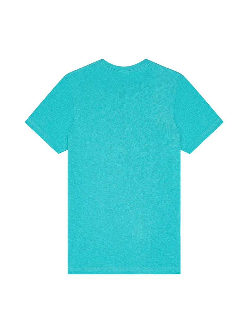 Bella + Canvas - T-shirt motif/style Chiné Bleu aqua - Kiabi