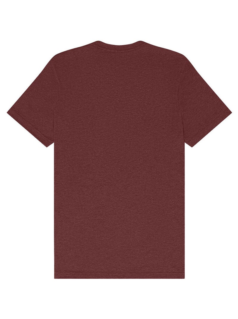 Bella + Canvas - T-shirt motif/style Chiné Bordeaux - Kiabi