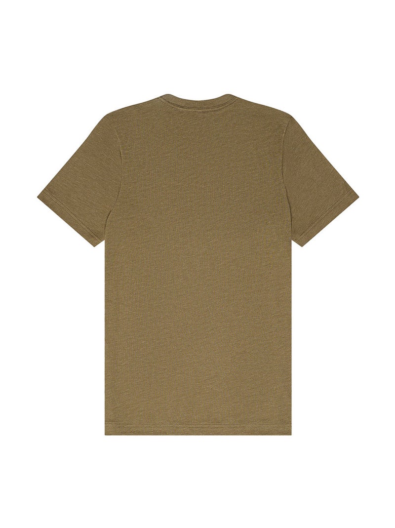 Bella + Canvas - T-shirt motif/style Chiné Vert olive - Kiabi