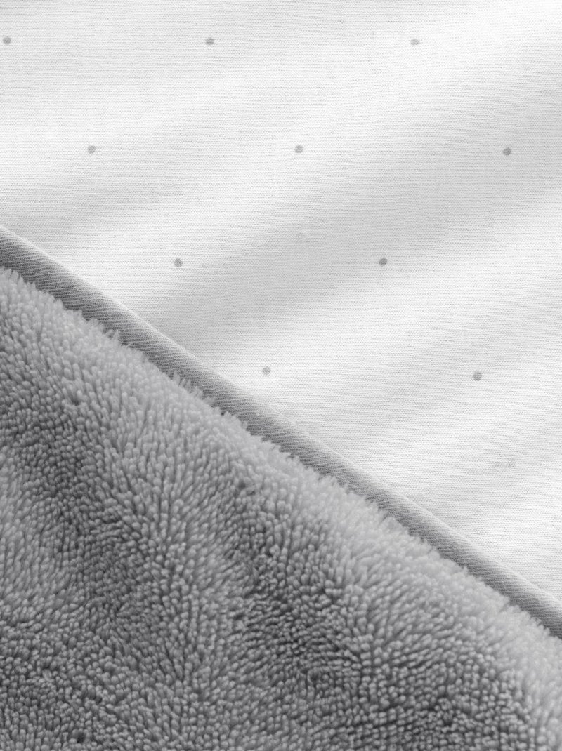 Bemini Couverture Pady jersey et softy Gris Blanc - Kiabi