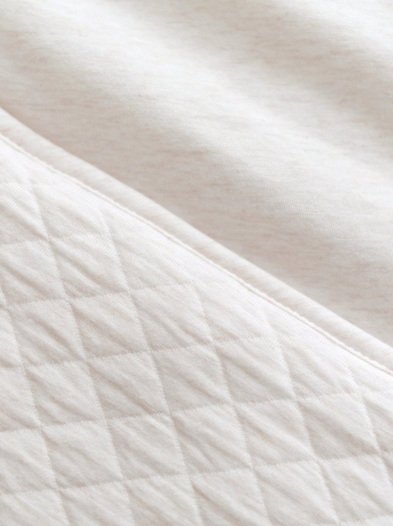 Bemini Couverture Pady quilted et jersey Beige chiné - Kiabi